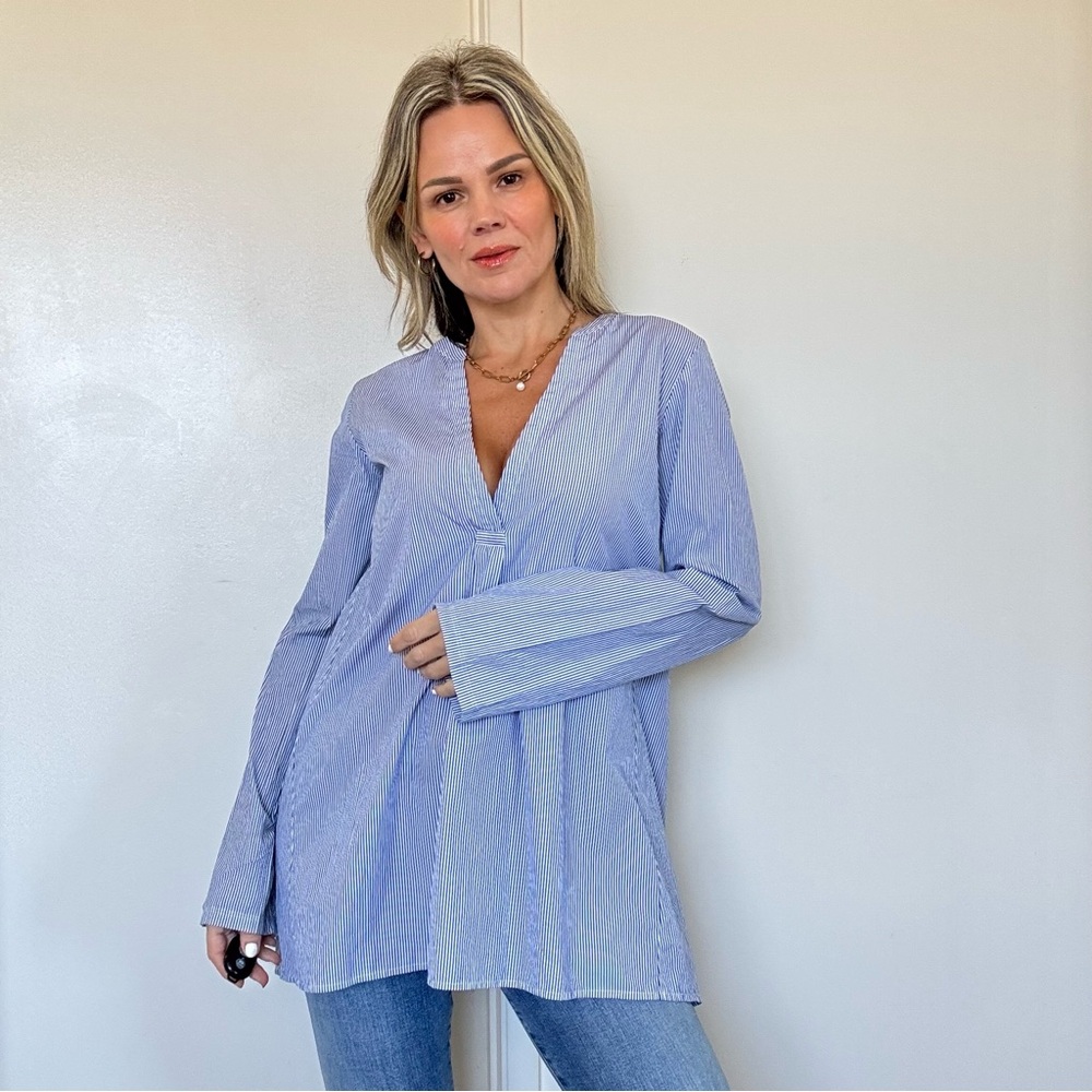 Theory Ofeliah Taff Stripe Top - Picture 3 of 16